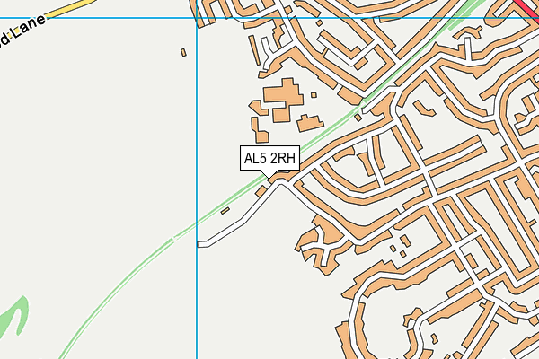 AL5 2RH map - OS VectorMap District (Ordnance Survey)