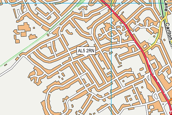 AL5 2RN map - OS VectorMap District (Ordnance Survey)