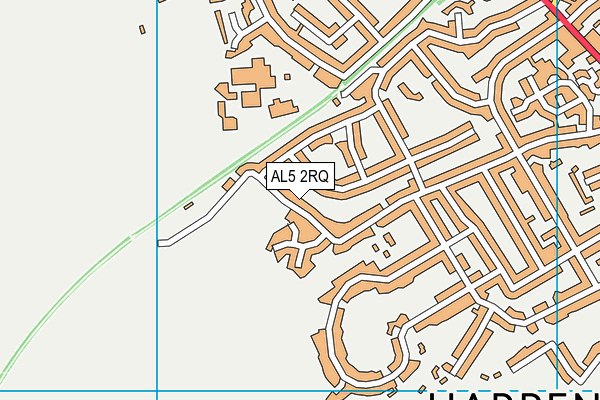 AL5 2RQ map - OS VectorMap District (Ordnance Survey)