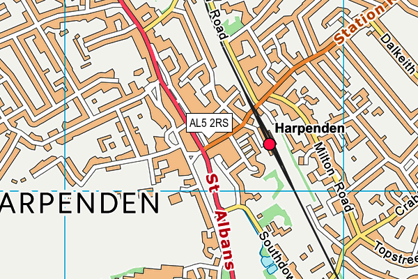 AL5 2RS map - OS VectorMap District (Ordnance Survey)