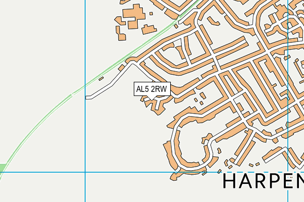 AL5 2RW map - OS VectorMap District (Ordnance Survey)
