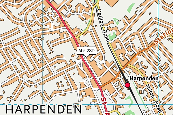 AL5 2SD map - OS VectorMap District (Ordnance Survey)