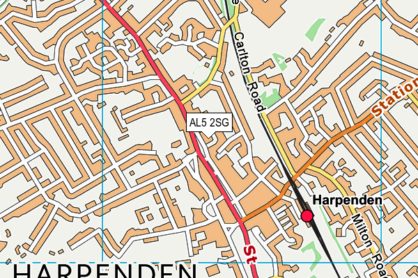 AL5 2SG map - OS VectorMap District (Ordnance Survey)