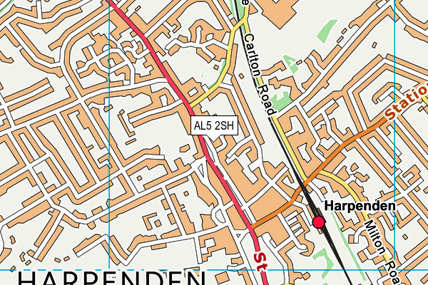 AL5 2SH map - OS VectorMap District (Ordnance Survey)
