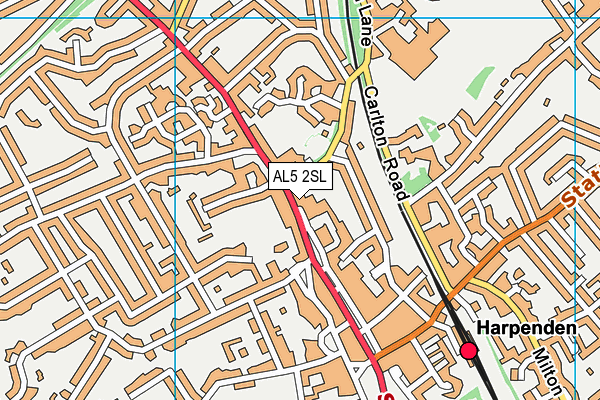 AL5 2SL map - OS VectorMap District (Ordnance Survey)