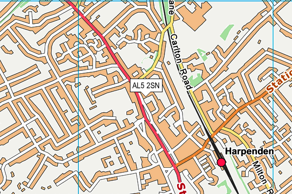 AL5 2SN map - OS VectorMap District (Ordnance Survey)