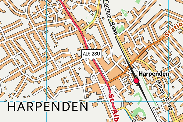 AL5 2SU map - OS VectorMap District (Ordnance Survey)