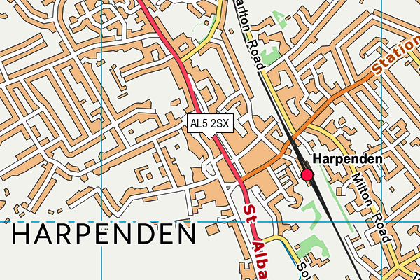 AL5 2SX map - OS VectorMap District (Ordnance Survey)