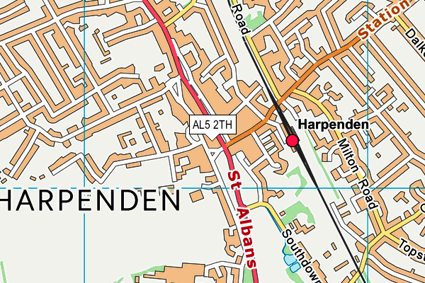 AL5 2TH map - OS VectorMap District (Ordnance Survey)