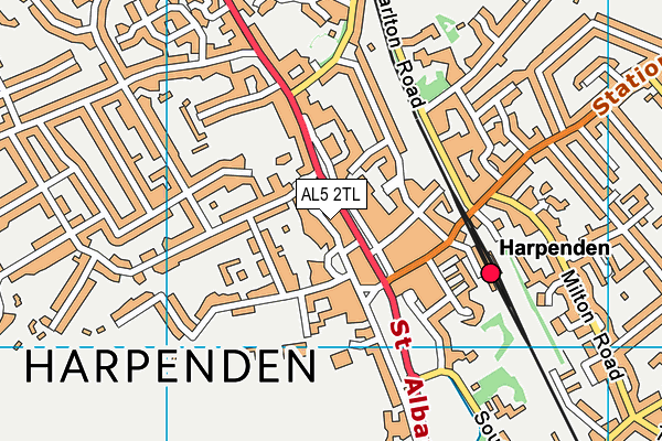 AL5 2TL map - OS VectorMap District (Ordnance Survey)