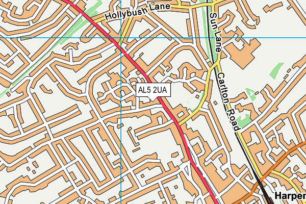 AL5 2UA map - OS VectorMap District (Ordnance Survey)