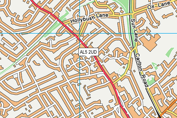 AL5 2UD map - OS VectorMap District (Ordnance Survey)