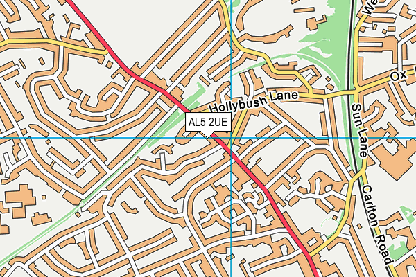 AL5 2UE map - OS VectorMap District (Ordnance Survey)