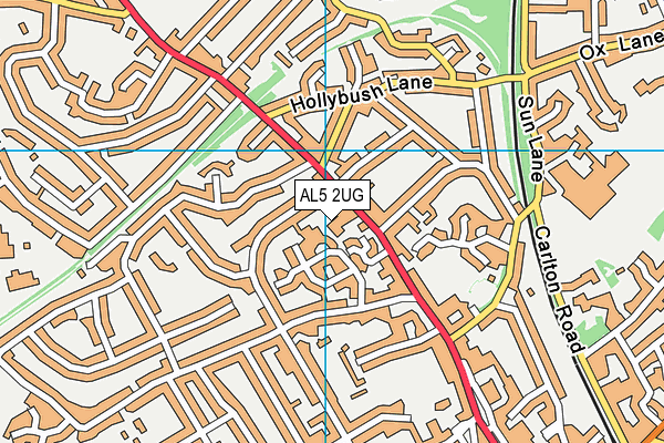 AL5 2UG map - OS VectorMap District (Ordnance Survey)