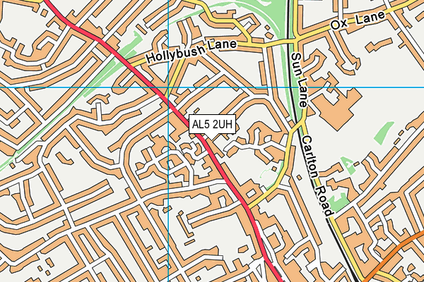 AL5 2UH map - OS VectorMap District (Ordnance Survey)