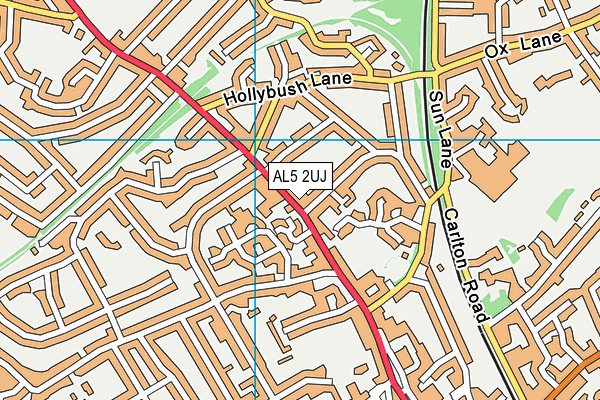 AL5 2UJ map - OS VectorMap District (Ordnance Survey)