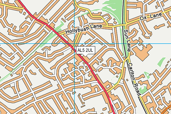 AL5 2UL map - OS VectorMap District (Ordnance Survey)