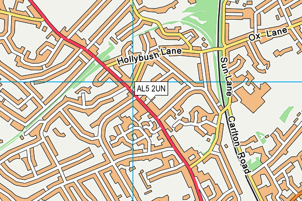 AL5 2UN map - OS VectorMap District (Ordnance Survey)