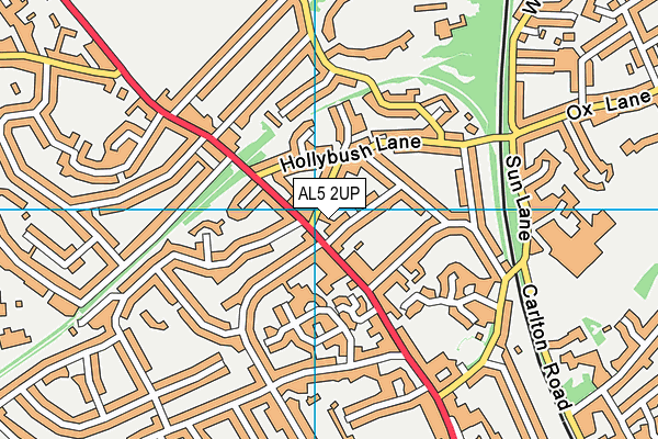 AL5 2UP map - OS VectorMap District (Ordnance Survey)