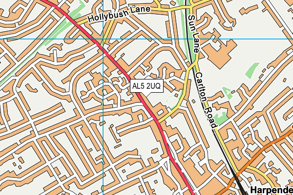 AL5 2UQ map - OS VectorMap District (Ordnance Survey)