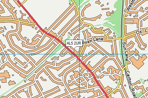 AL5 2UR map - OS VectorMap District (Ordnance Survey)