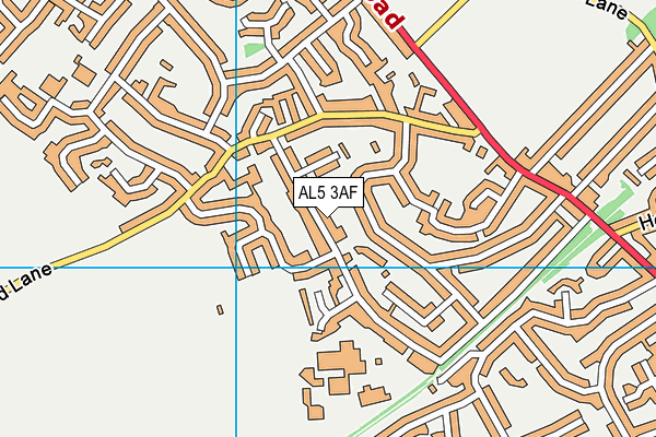 AL5 3AF map - OS VectorMap District (Ordnance Survey)