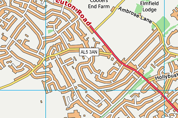 AL5 3AN map - OS VectorMap District (Ordnance Survey)