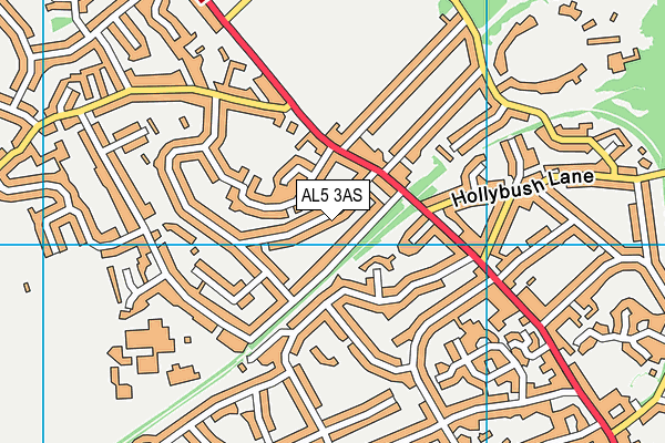 AL5 3AS map - OS VectorMap District (Ordnance Survey)