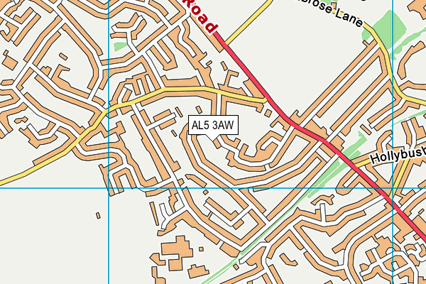 AL5 3AW map - OS VectorMap District (Ordnance Survey)