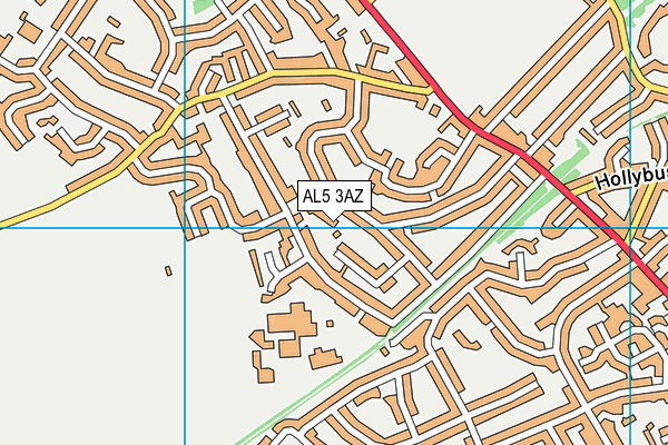 AL5 3AZ map - OS VectorMap District (Ordnance Survey)