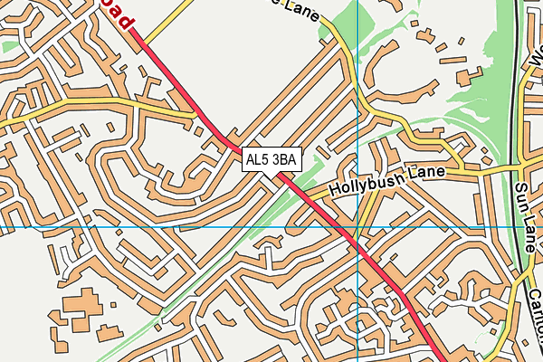 AL5 3BA map - OS VectorMap District (Ordnance Survey)