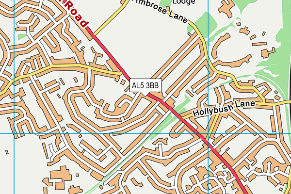 AL5 3BB map - OS VectorMap District (Ordnance Survey)