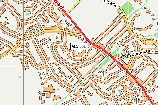 AL5 3BE map - OS VectorMap District (Ordnance Survey)