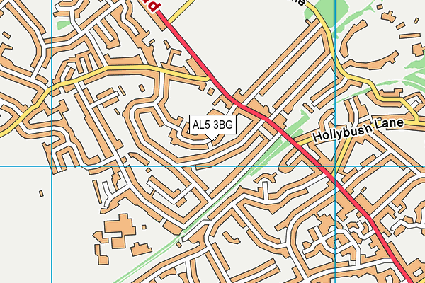 AL5 3BG map - OS VectorMap District (Ordnance Survey)