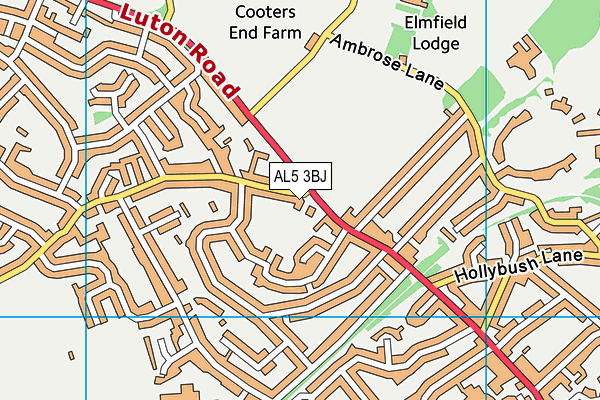 AL5 3BJ map - OS VectorMap District (Ordnance Survey)
