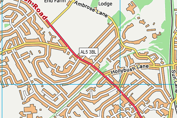 AL5 3BL map - OS VectorMap District (Ordnance Survey)