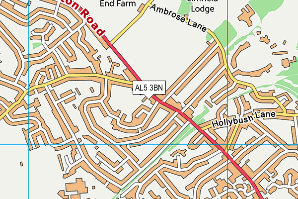 AL5 3BN map - OS VectorMap District (Ordnance Survey)