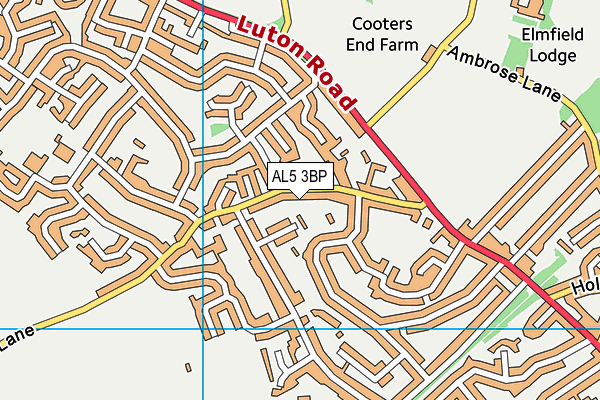 AL5 3BP map - OS VectorMap District (Ordnance Survey)
