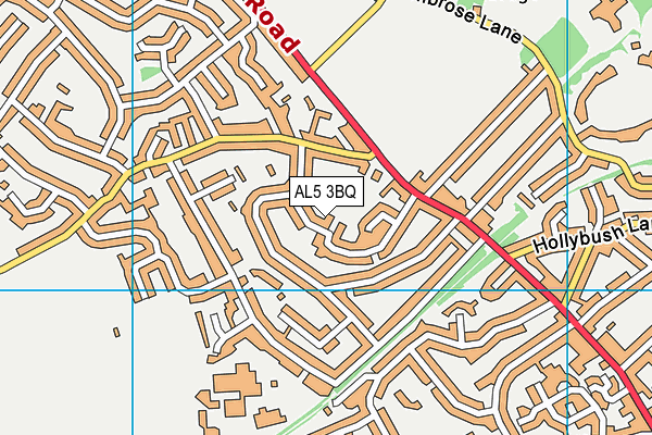 AL5 3BQ map - OS VectorMap District (Ordnance Survey)