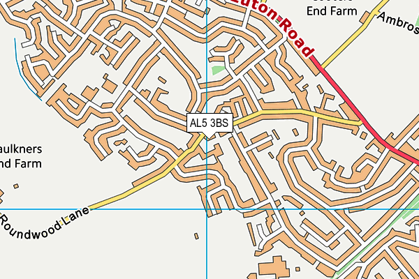 AL5 3BS map - OS VectorMap District (Ordnance Survey)