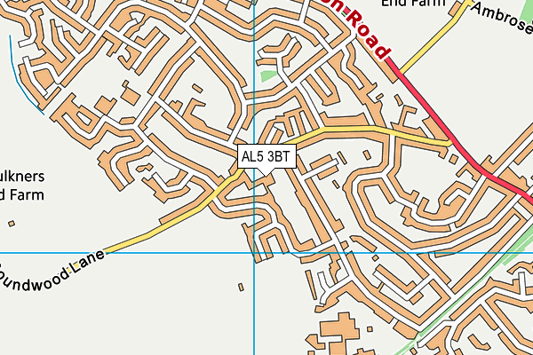 AL5 3BT map - OS VectorMap District (Ordnance Survey)