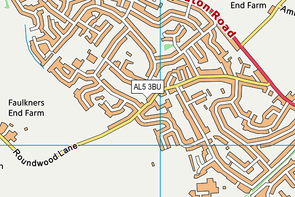 AL5 3BU map - OS VectorMap District (Ordnance Survey)