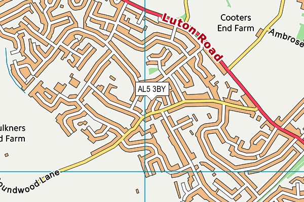 AL5 3BY map - OS VectorMap District (Ordnance Survey)