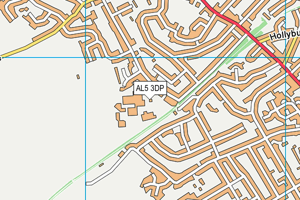 AL5 3DP map - OS VectorMap District (Ordnance Survey)