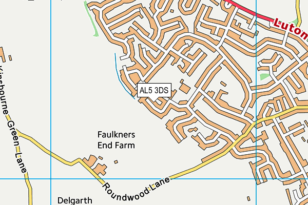 AL5 3DS map - OS VectorMap District (Ordnance Survey)