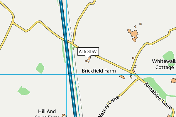 AL5 3DW map - OS VectorMap District (Ordnance Survey)