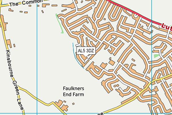 AL5 3DZ map - OS VectorMap District (Ordnance Survey)