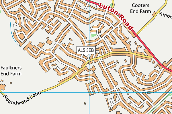 AL5 3EB map - OS VectorMap District (Ordnance Survey)