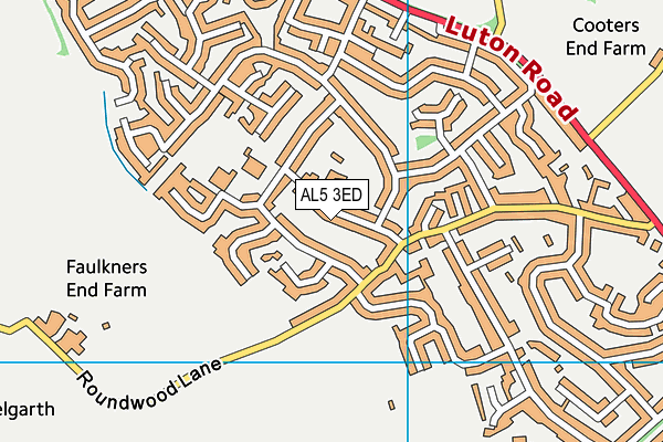 AL5 3ED map - OS VectorMap District (Ordnance Survey)