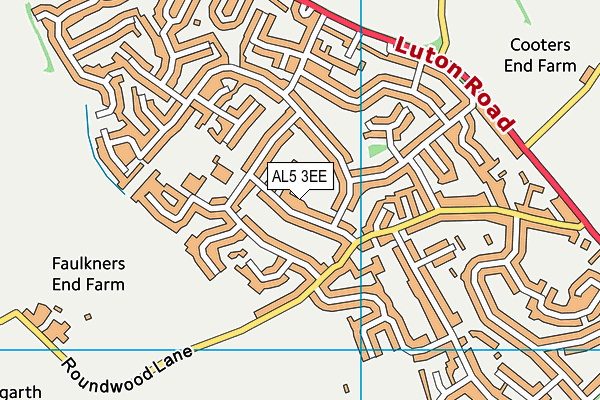 AL5 3EE map - OS VectorMap District (Ordnance Survey)